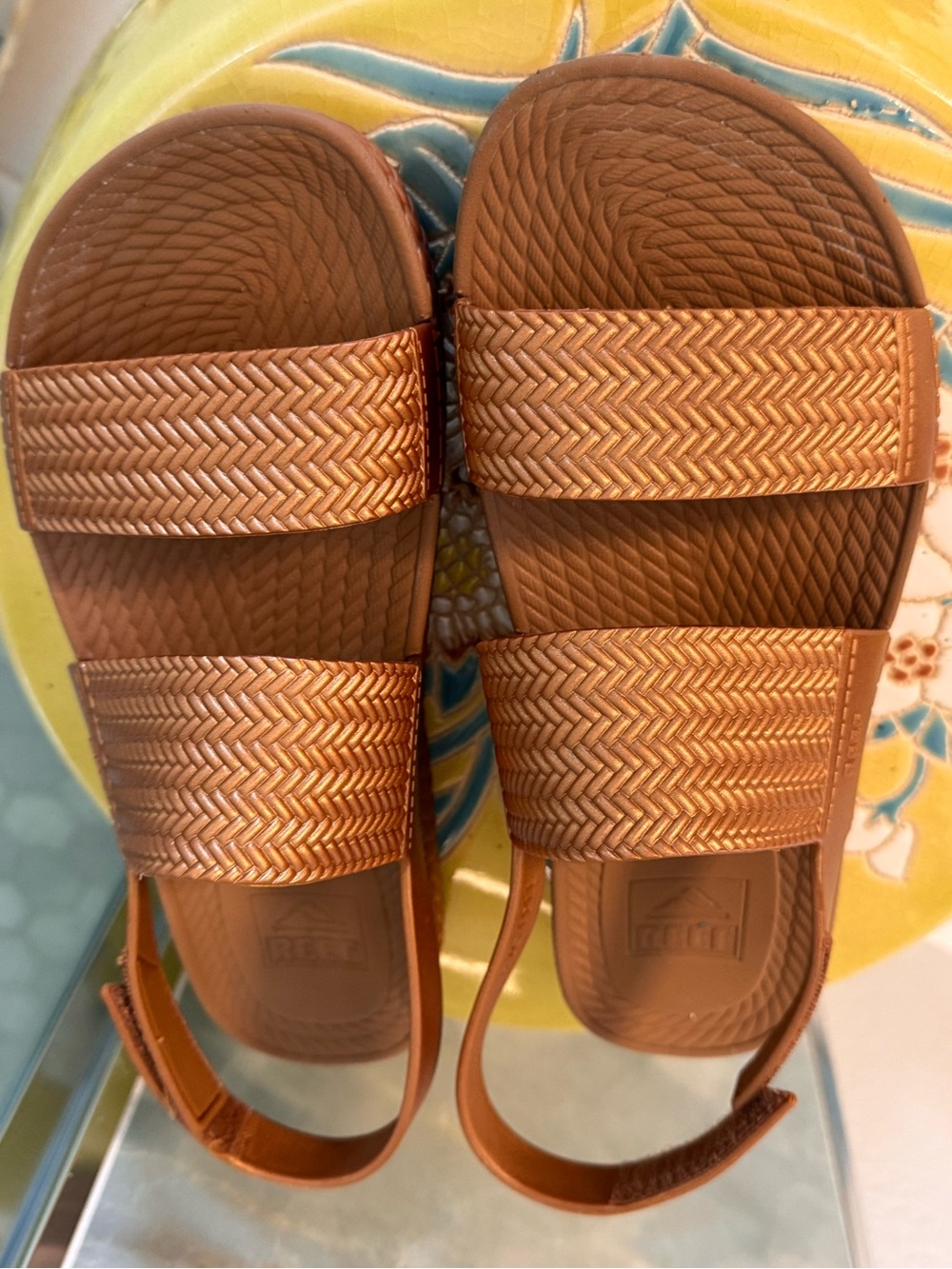 Women's Brown Braided Slide Sandals - Reef